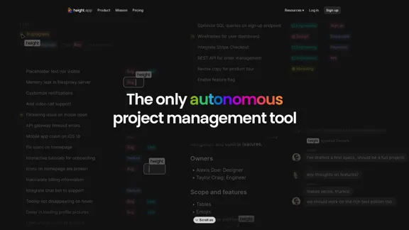 Height: The autonomous project management tool