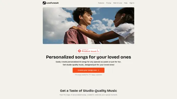 LoveTunesAI - Canciones personalizadas para tus seres queridos