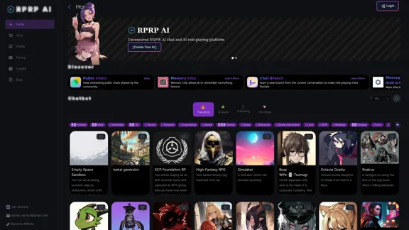 Uncensored NSFW AI chat and AI role-playing platform - RPRP AI