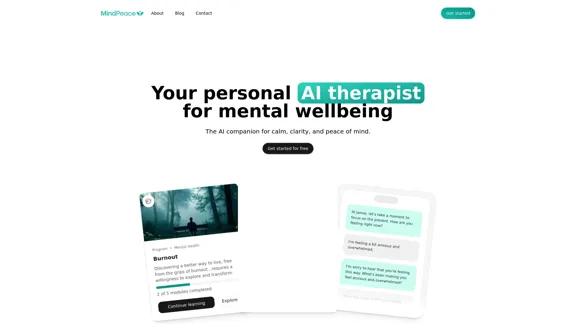 MindPeace AI | Your AI therapist for mental wellbeing