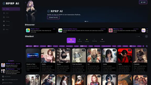 Unzensierter NSFW-KI-Chat und KI-Rollenspielplattform – RPRP AI