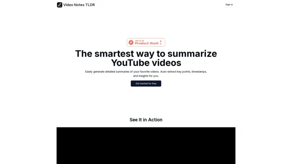 Video Notes TLDR: AI-Powered YouTube Video Note Generator