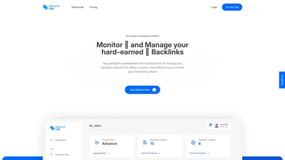 Inbound Link: Monitor and Manage your Backlinks