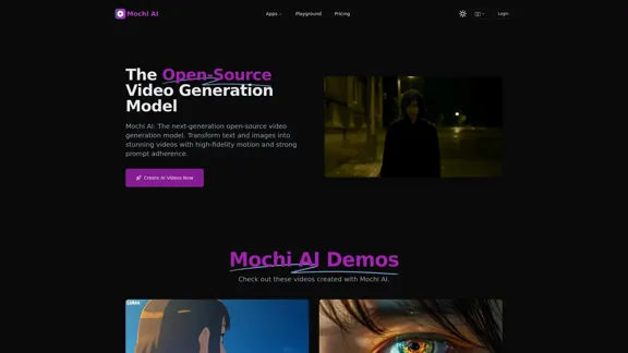 Mochi AI - 高级开源视频生成模型