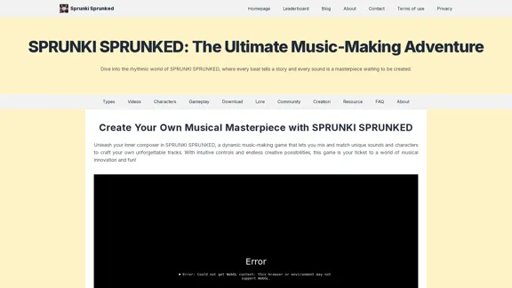 Sprunki Sprunked: Crea pistas originales en un mundo musical espeluznante e interactivo.