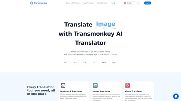 Translate Document, Image, Video Online with AI | Transmonkey