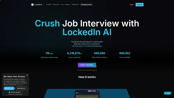 LockedIn AI - Copilote professionnel pour les entretiens et réunions avec l'IA