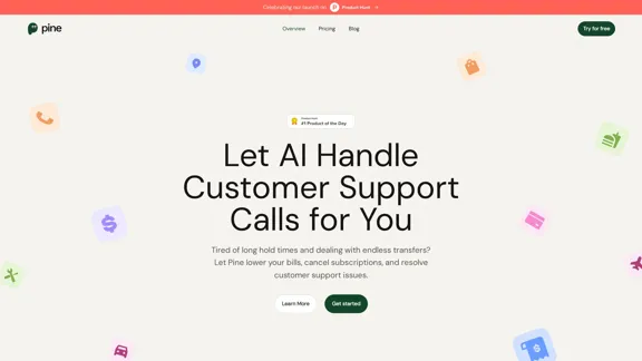 Pine - ИИ помощник для управления счетами, подписками и жалобами