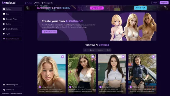 Hottalks.ai - Experience the Best AI Girlfriend.