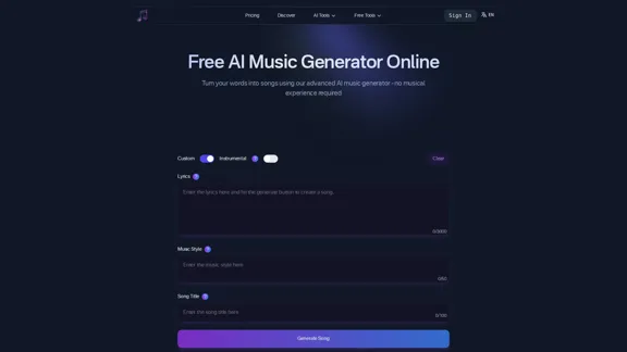 Gerador de Música AI Gratuito Online