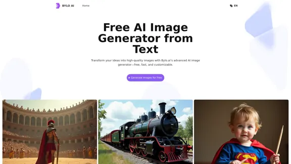 Bylo.ai : Le meilleur générateur d'images IA gratuit pour passer du texte à l'image.