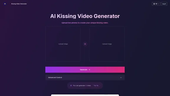 Generador de Videos de Besos con IA: Crea Videos Románticos Personalizados a partir de Fotos