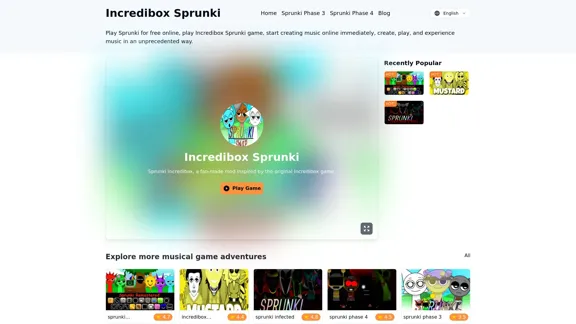 Incredibox Sprunki: Jogo modular de música online gratuito