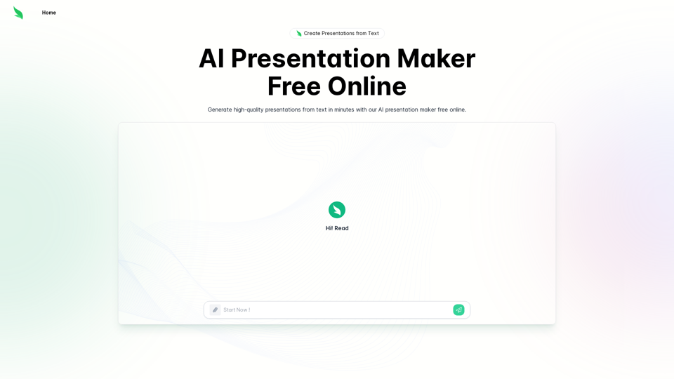 AI Presentation Maker Free Online - Powered by GPT4o 
