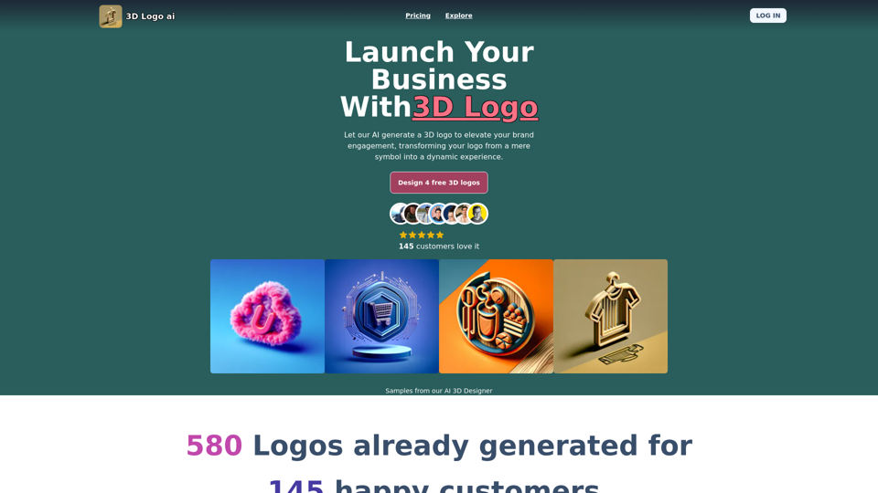 Criar logotipo 3D | 3dlogoai 
