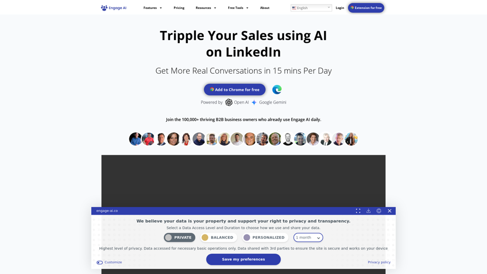 Engage AI | LinkedInのコメントとコンテンツのための生成AI