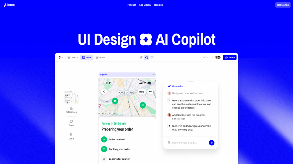 Banani | KI-Copilot für UI-Design | Generiere UI aus Text