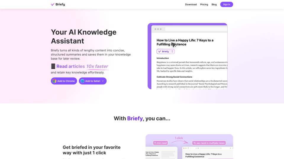 Briefy - Your AI Knowledge Assistant