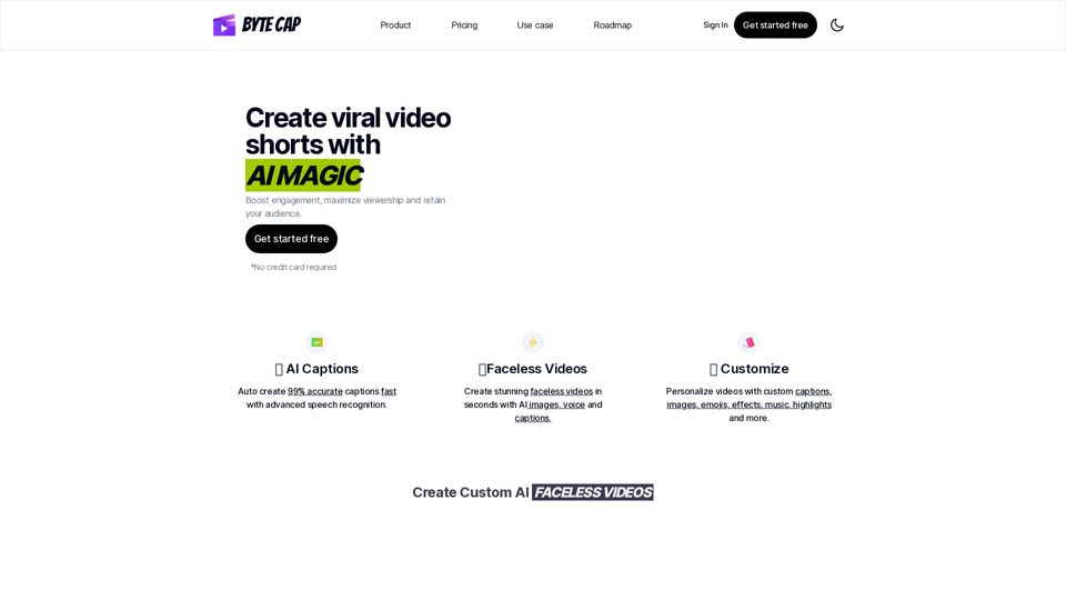 Bytecap - Sumerge tus videos con subtítulos personalizados de IA