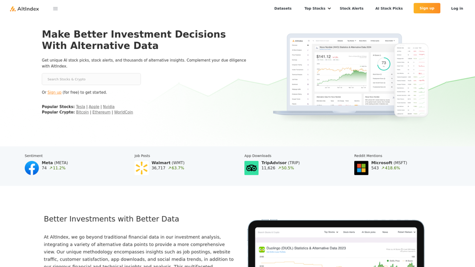 Données Alternatives pour l'Investissement - AltIndex