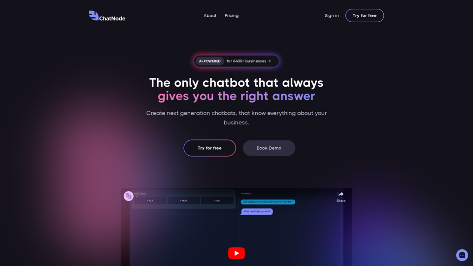 ChatNode - Constructor de chatbots de IA potente