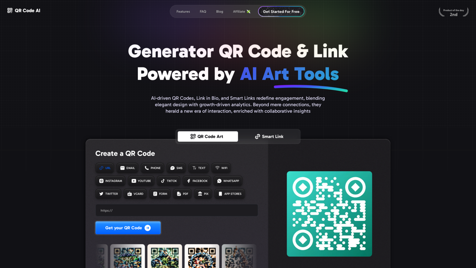 Free QR Code AI Art Generator (2024) • Scanner, Link in Bio, Smart Link, Analytics, Workspace, Monkey, Tiger