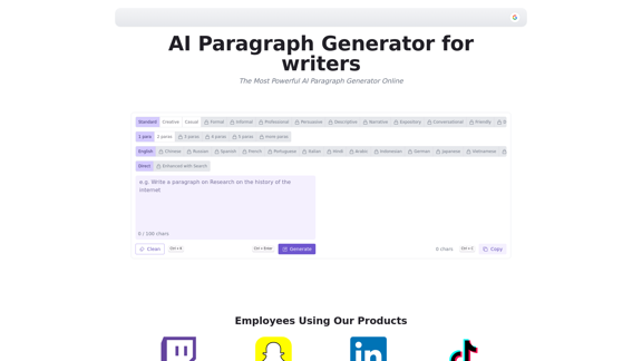 AI Paragraph Generator