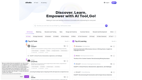 Discover and Learn AI Tools with AiToolGo | Your AI Learning Platform