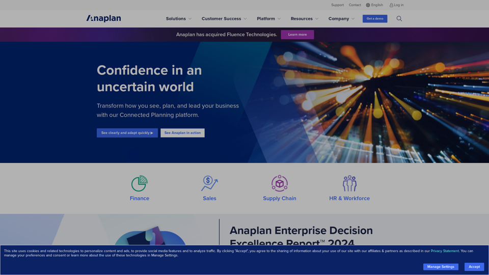 Impulsione o Desempenho Empresarial Com Software de Planejamento | Anaplan