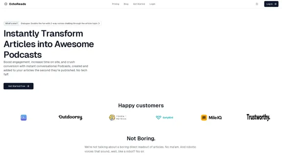 EchoReads: Transform Your Blog Articles into Podcasts Instantly*