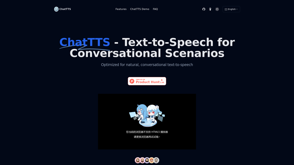 ChatTTS: Speech Synthesis for Conversations