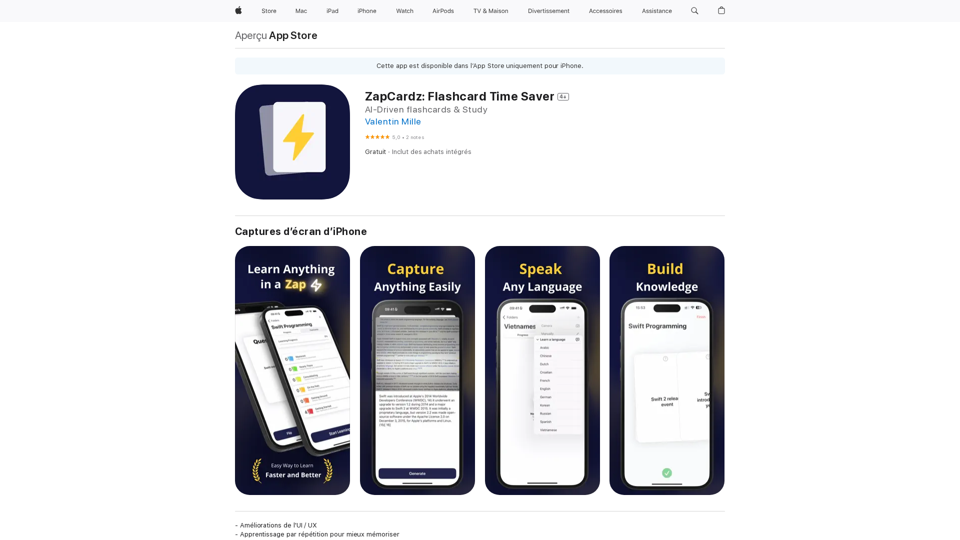 ZapCardz: Flashcard 時間節省器 在 App Store 中