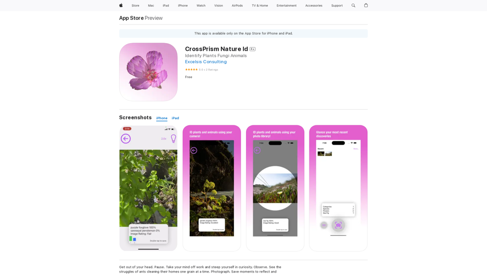 CrossPrism Nature Id na App Store