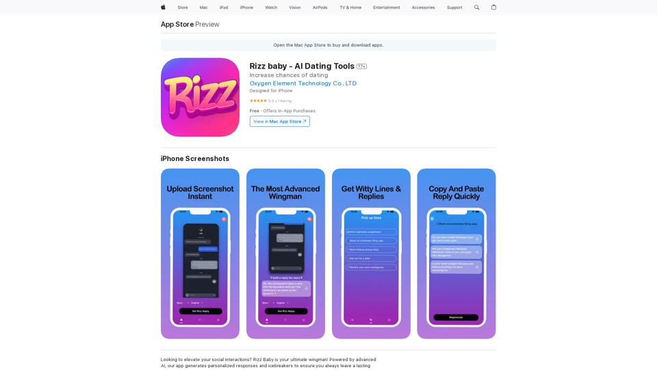 Rizz bebé - Herramientas de citas de IA en la App Store