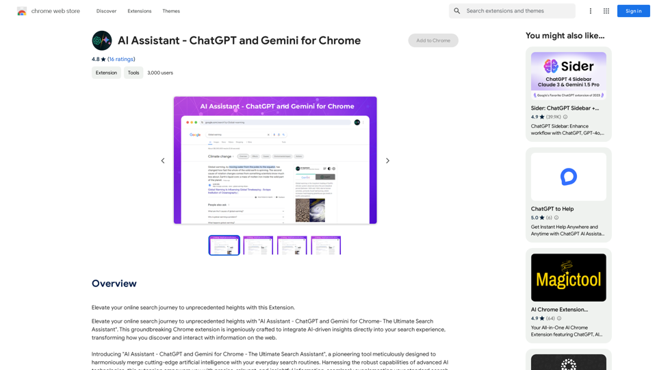 Asistente de IA - ChatGPT y Gemini para Chrome