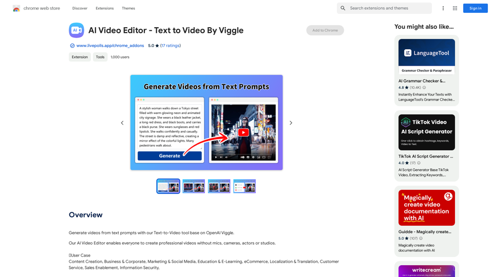 KI-Video-Editor - Text zu Video von Viggle