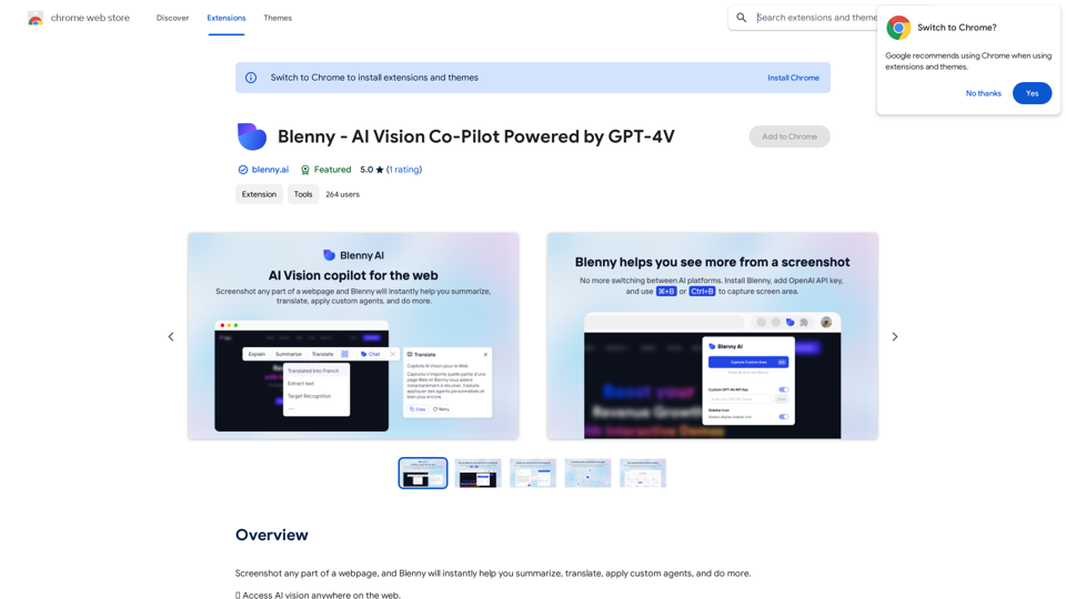 Blenny - AI Vision Co-Pilot Powered by GPT-4V