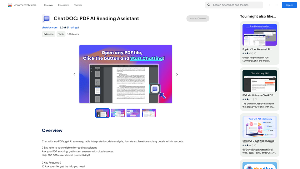 ChatDOC: PDF AI Reading Assistant