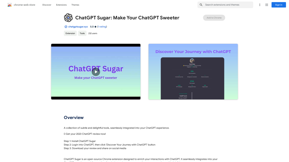 ChatGPT Sugar: Make Your ChatGPT Sweeter