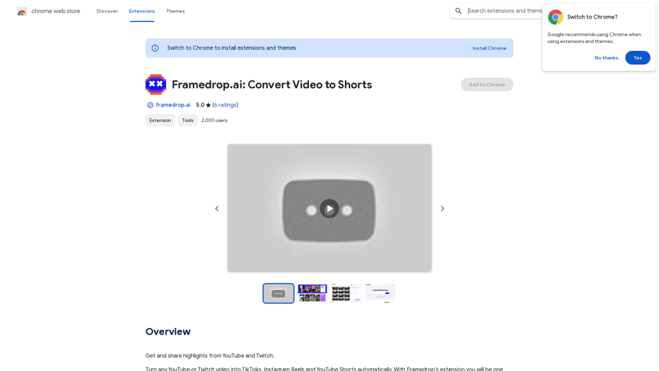 Framedrop.ai: Convert Video to Shorts