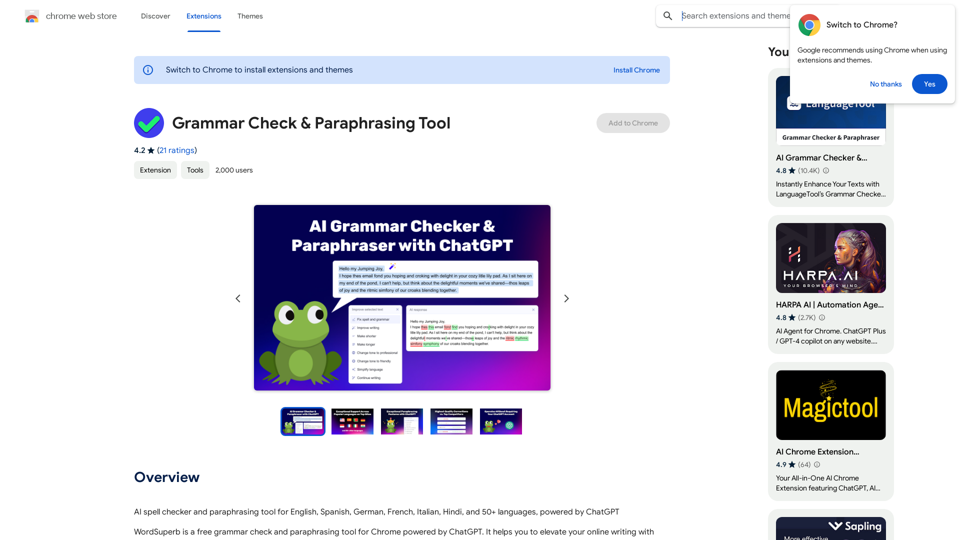 Grammar Check & Paraphrasing Tool
=============================

What is a Grammar Check & Paraphrasing Tool?

A Grammar Check & Paraphrasing Tool is an online platform that helps users refine their writing by detecting grammatical errors and suggesting alternative phrases or sentences to improve clarity and readability.

How Does it Work?

The tool uses advanced algorithms and natural language processing (NLP) technology to analyze the text and identify grammatical mistakes, such as subject-verb agreement errors, punctuation mistakes, and spelling errors. Additionally, it provides suggestions for rephrasing sentences to enhance their coherence, fluency, and overall quality.

Benefits of Using a Grammar Check & Paraphrasing Tool

* Improved Writing Quality: The tool helps users produce error-free and polished writing, making their content more engaging and professional.
* Time-Saving: The tool saves time by automating the editing process, allowing users to focus on the content rather than spending hours proofreading.
* Enhanced Clarity: The paraphrasing feature helps to simplify complex sentences, making the content more accessible to a wider audience.
* Better Communication: By ensuring that the writing is clear and concise, the tool facilitates effective communication and helps to avoid misunderstandings.

Who Can Benefit from a Grammar Check & Paraphrasing Tool?

* Students: The tool is ideal for students who need to submit error-free assignments and papers.
* Professionals: Business professionals, marketers, and writers can use the tool to refine their writing and improve their communication skills.
* Non-Native English Speakers: The tool is particularly helpful for non-native English speakers who want to improve their writing skills and produce high-quality content.

Conclusion

A Grammar Check & Paraphrasing Tool is an essential resource for anyone who wants to improve their writing skills and produce high-quality content. By using this tool, users can refine their writing, save time, and enhance their communication skills.