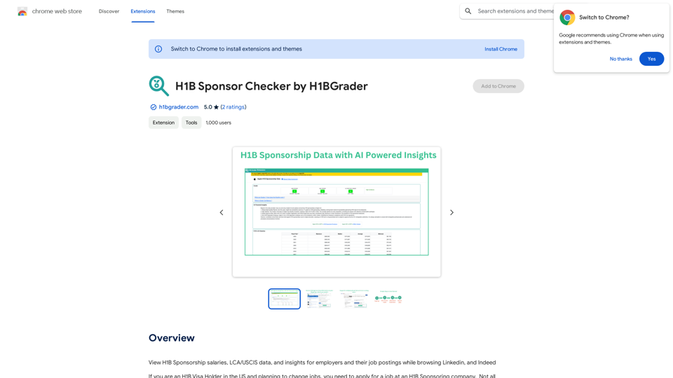 H1BGrader提供的H1B赞助商查询器