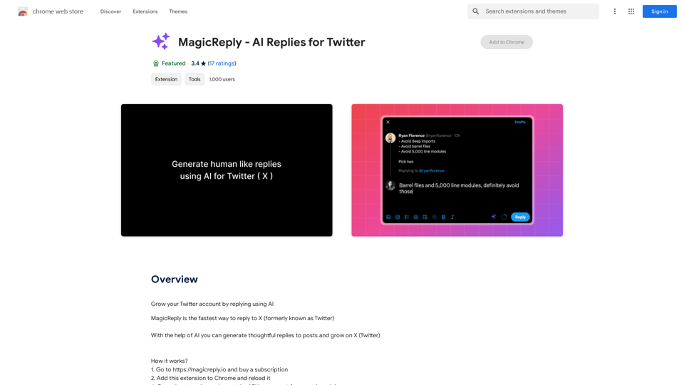 MagicReply - KI-Antworten für Twitter