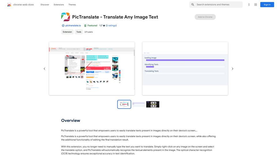 PicTranslate - Traduire tout texte d'image