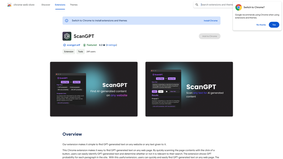 ScanGPT

ScanGPT is a type of artificial intelligence (AI) model that combines the capabilities of computer vision and language processing. It is designed to analyze and understand visual data, such as images and videos, and generate human-like text descriptions or responses.