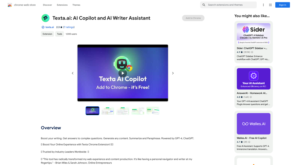 Texta.ai: AI Copilot and AI Writer Assistant