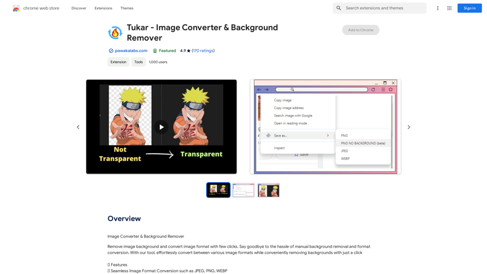 Tukar - Conversor de Imagem & Remover de Fundo