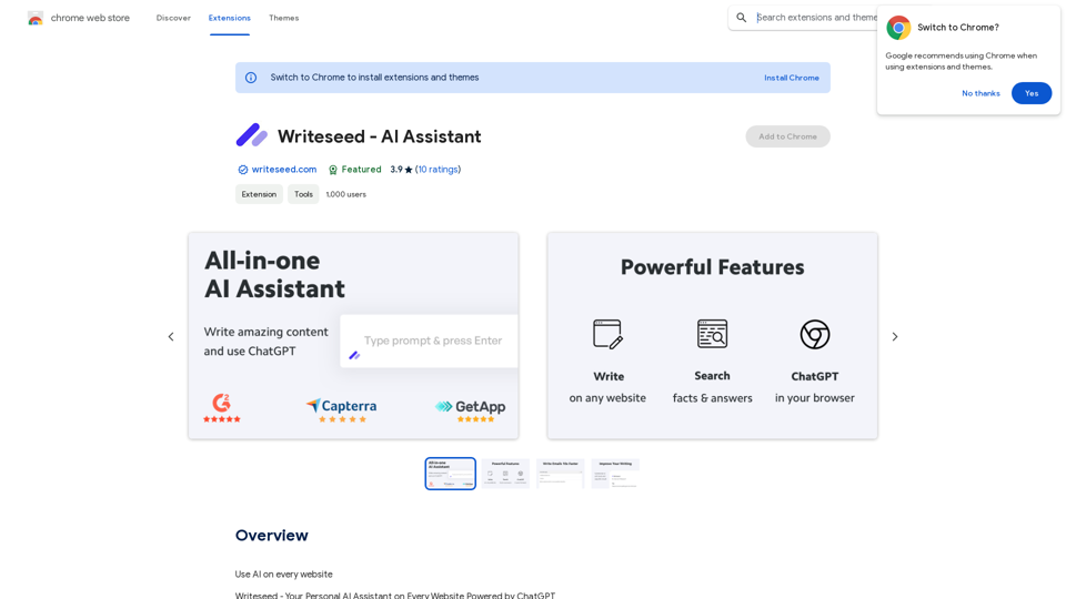 Writeseed - Assistant Intellectuel