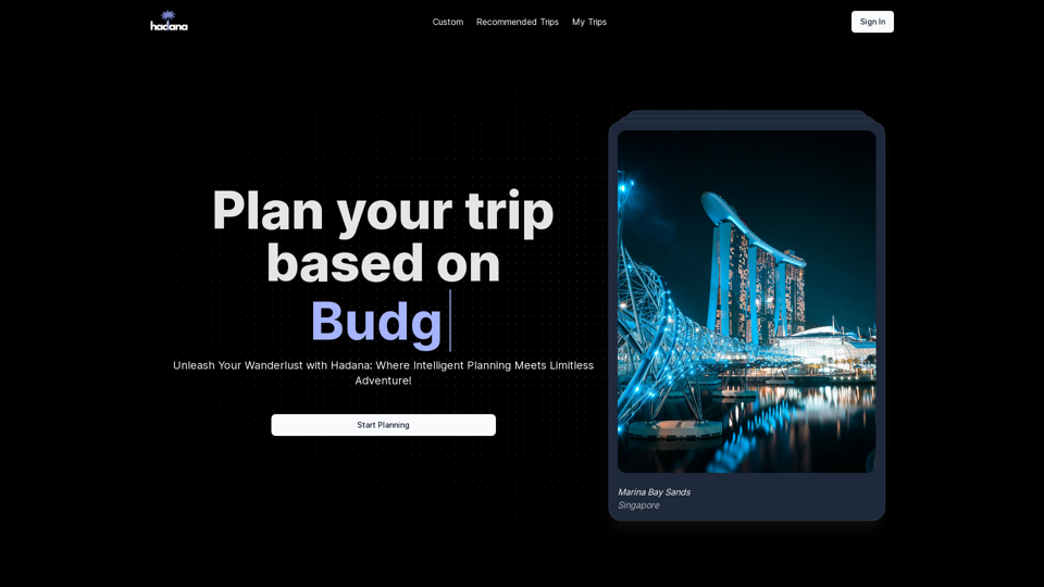 Hadana: Your AI Travel Planner