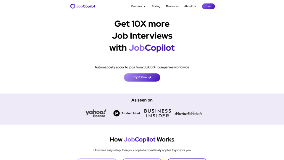 Automatiser les candidatures d'emploi | JobCopilot